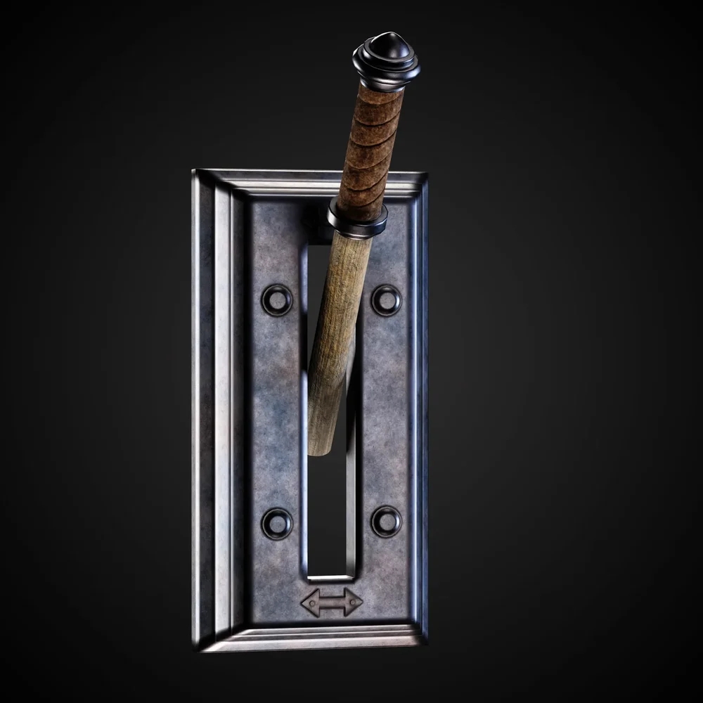 Mechanical Lever Game-Ready + 4k Textures | Blenderkit Series