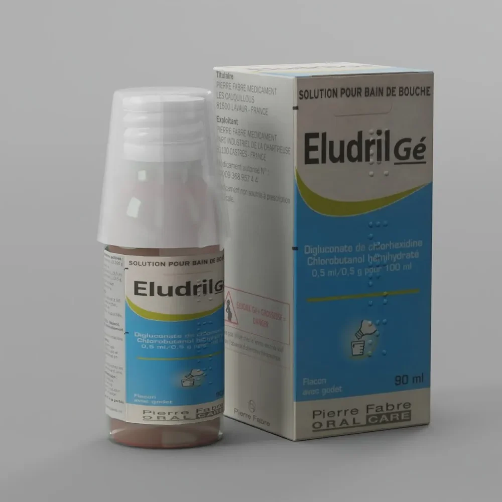 Eludril Cardbord And Bottle
