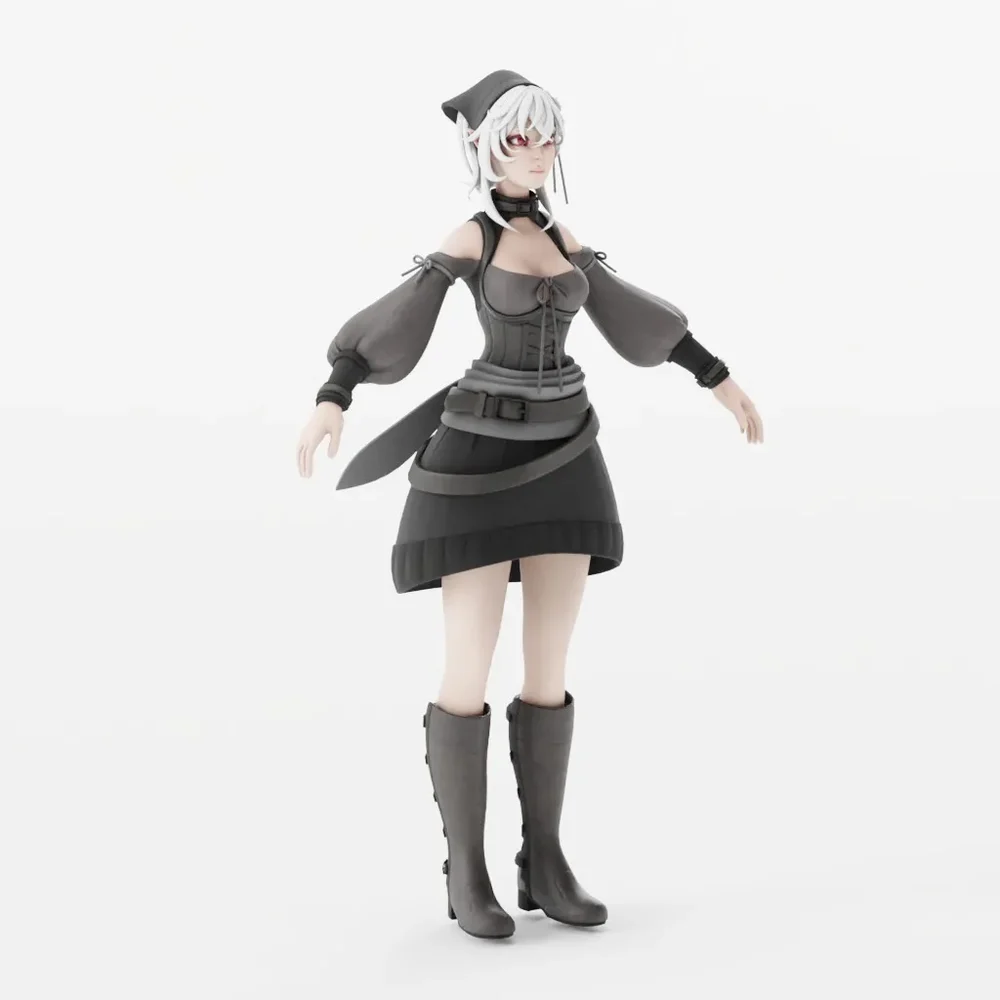 Witch Waitress Rigged
