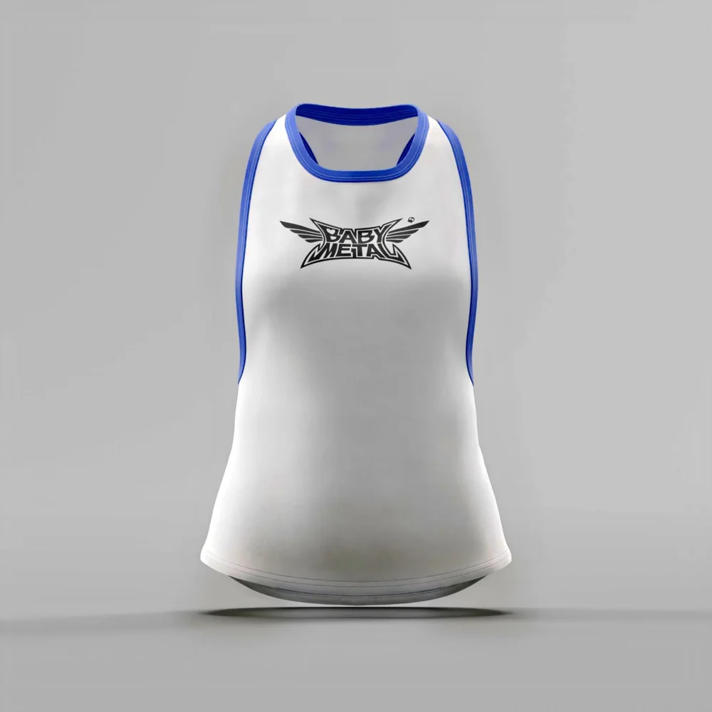 Babymetal Blue Trim Racerback Tank
