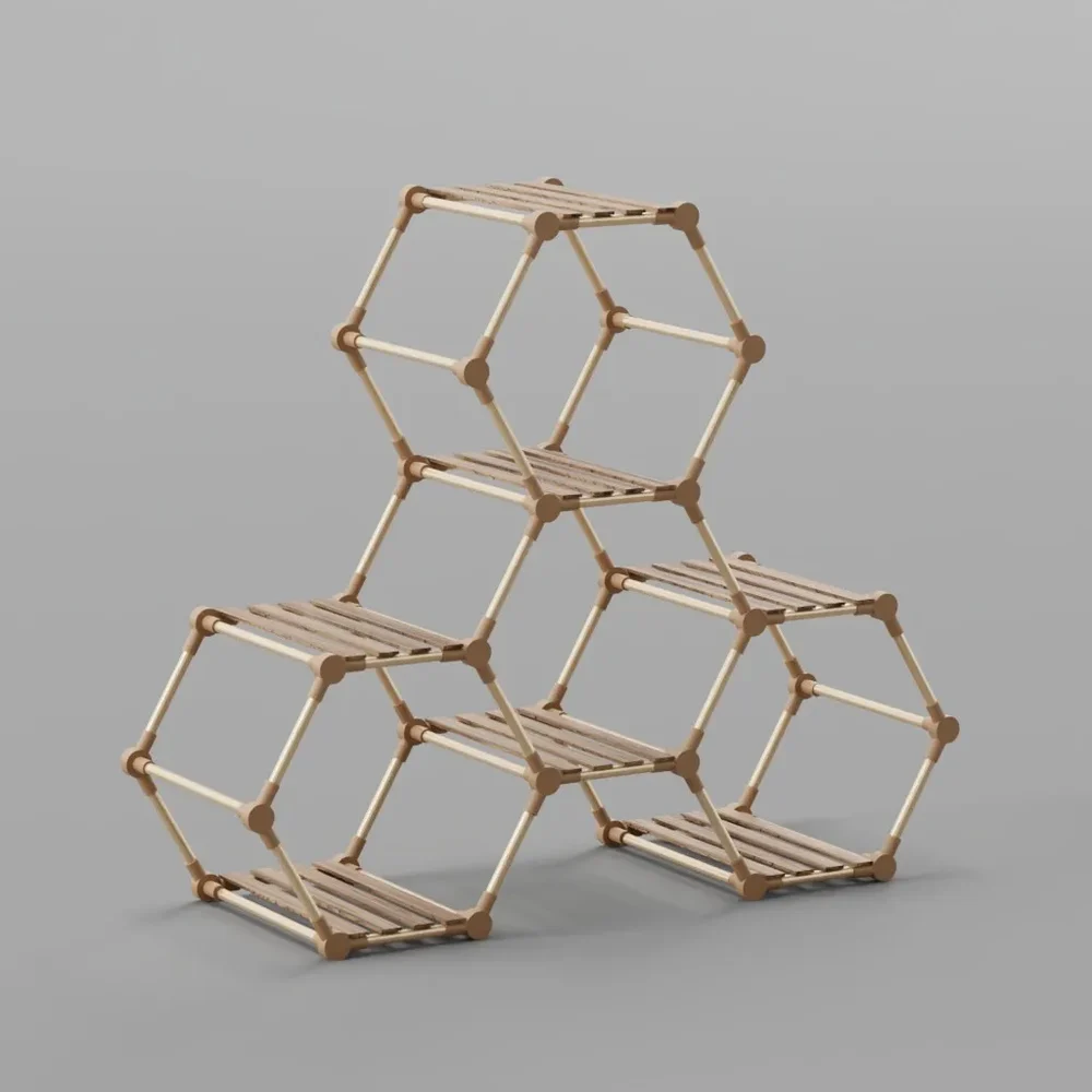 Hexagon Plant Stand