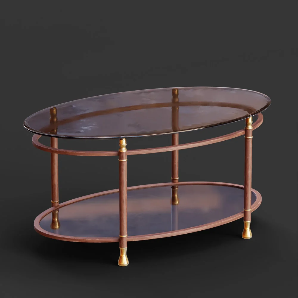 Oval Glass Table