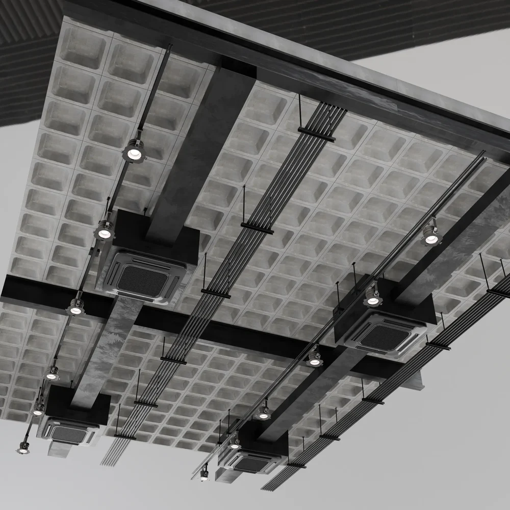 Coffered Concrete Ceiling