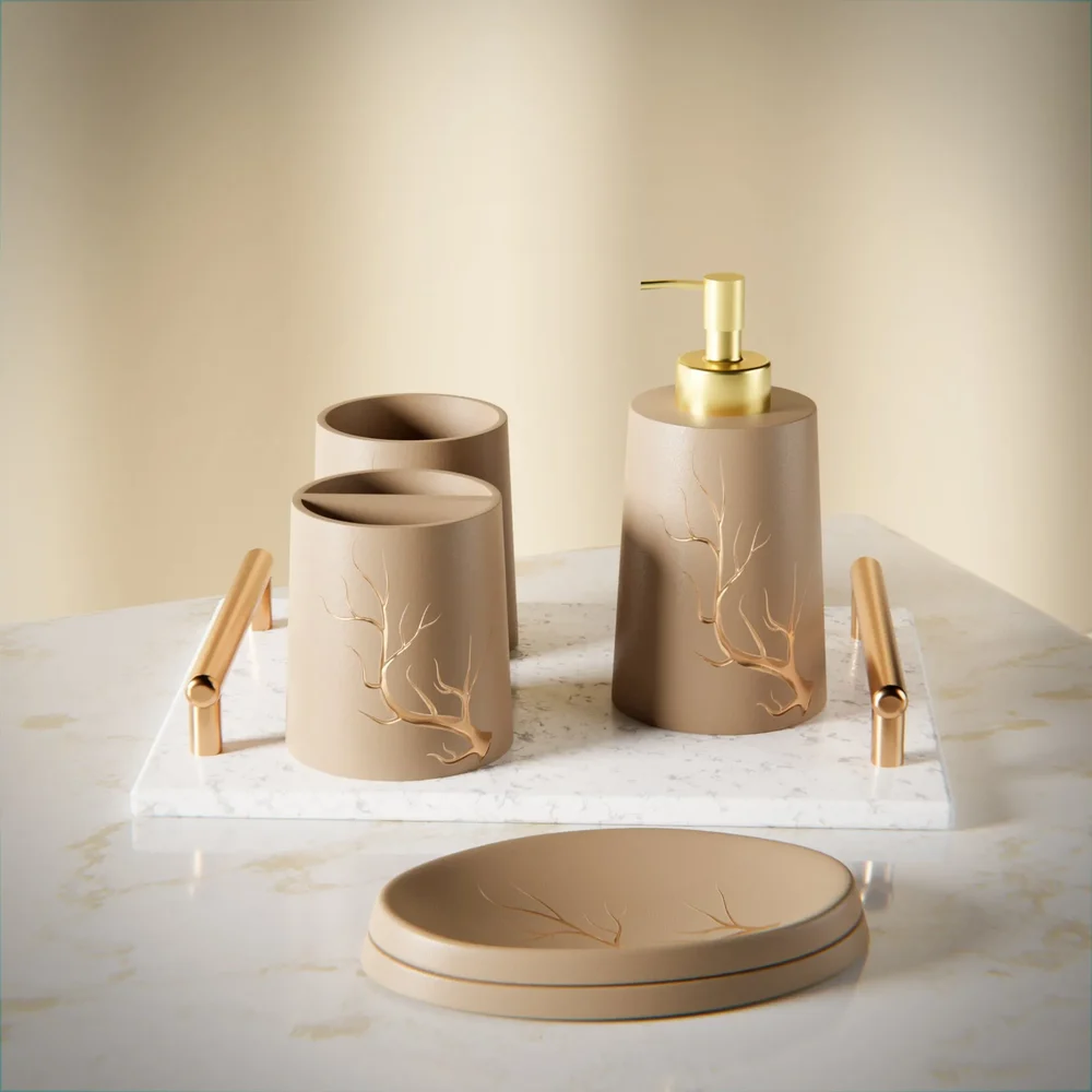 4 Piece Bathroom Accessory Set