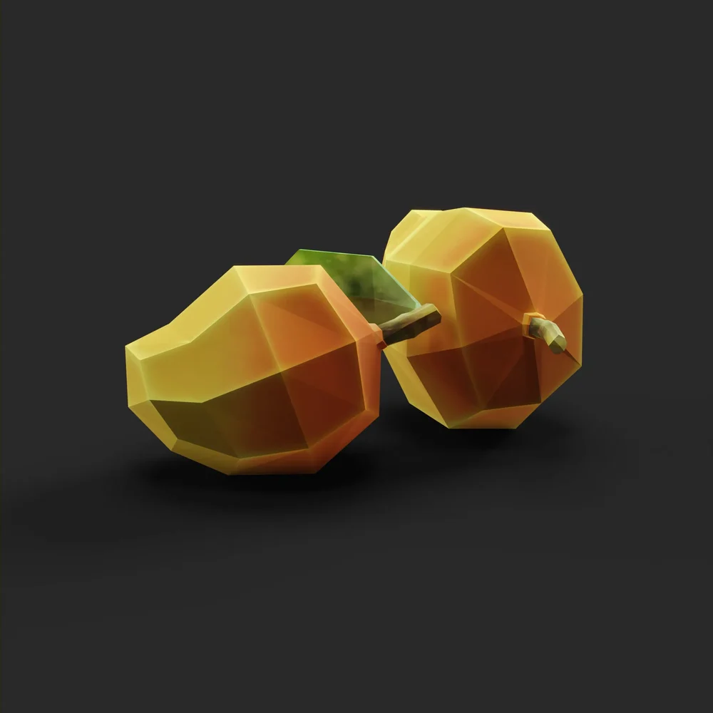 Low Poly Fruit Manggo
