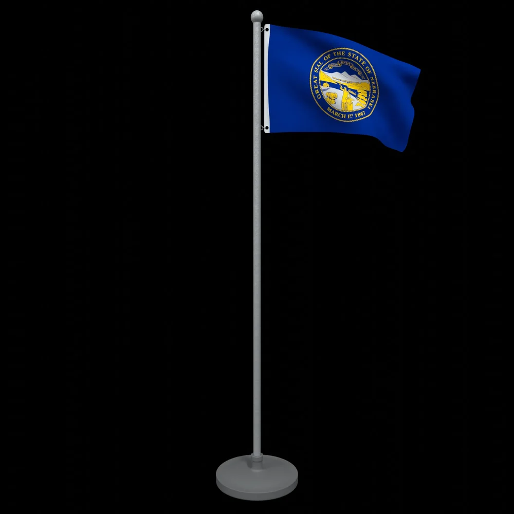 Animated Flag Of Nebraska State