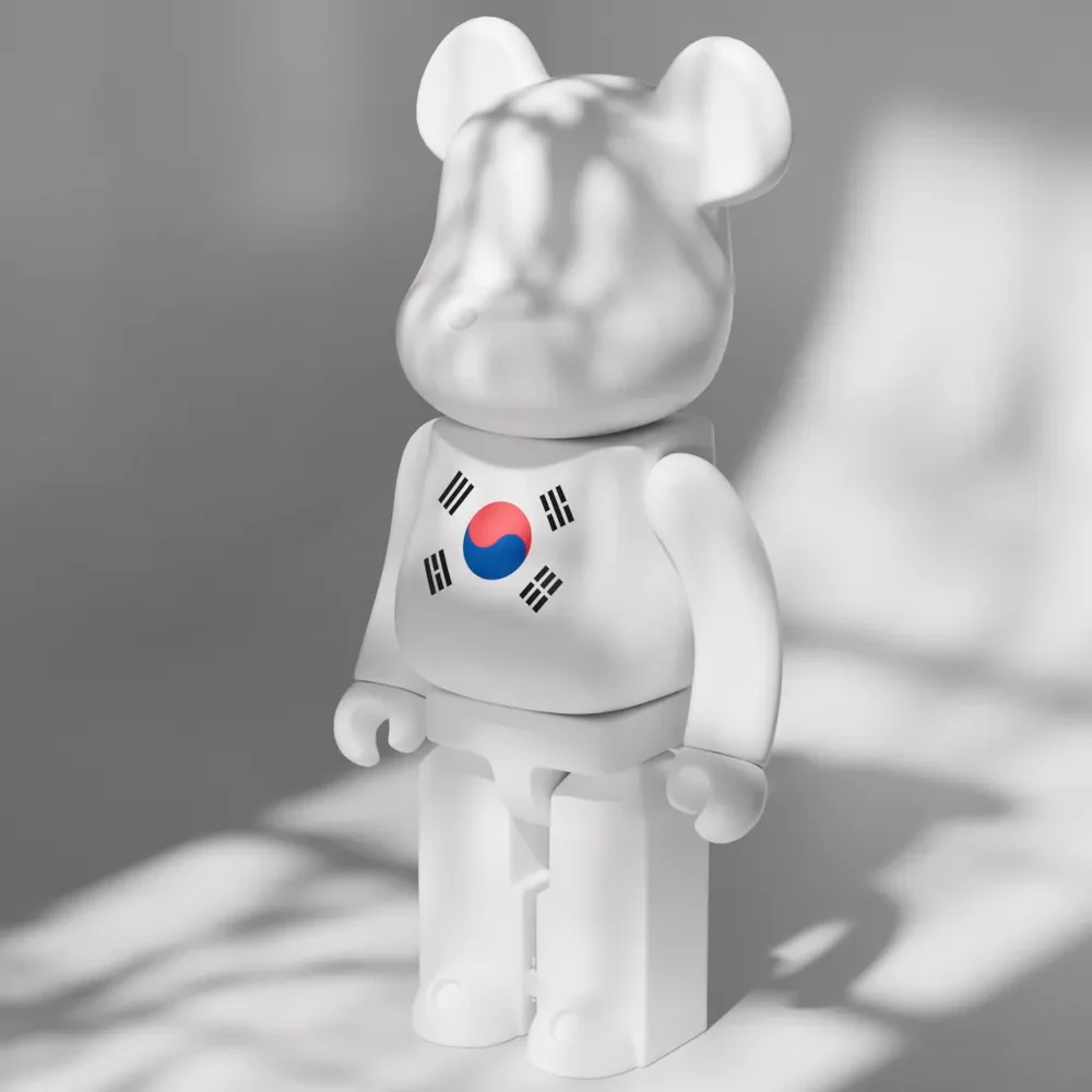 Korean Flag Bear Brick Figurine