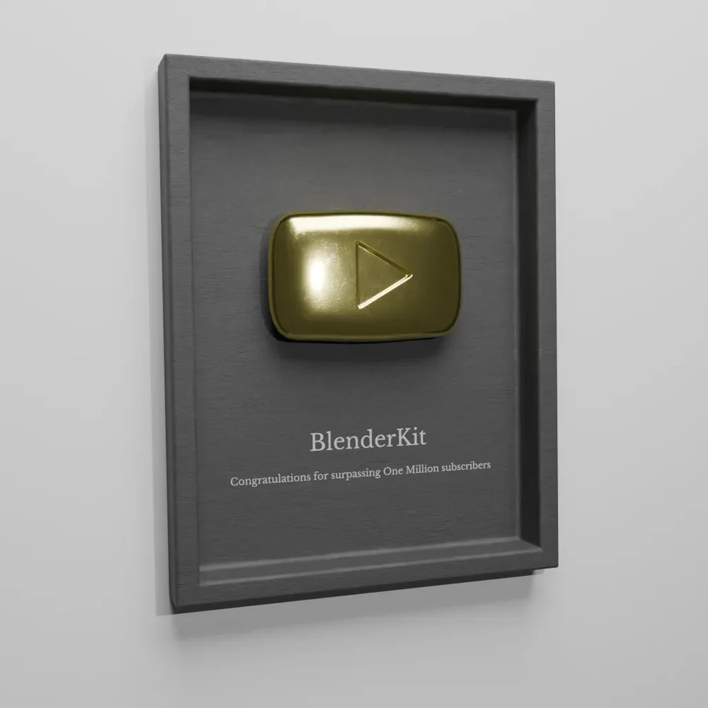 Gold Youtube Button