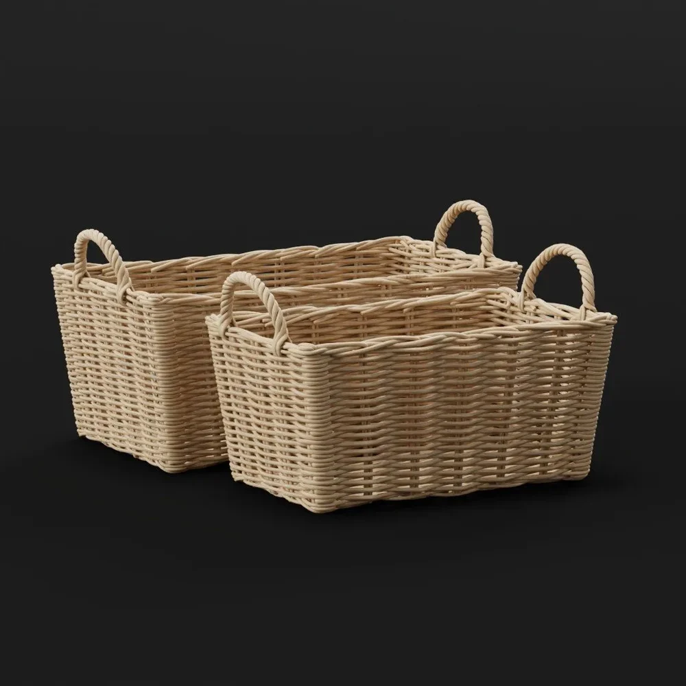 Set Of Wicker Storage Baskets
