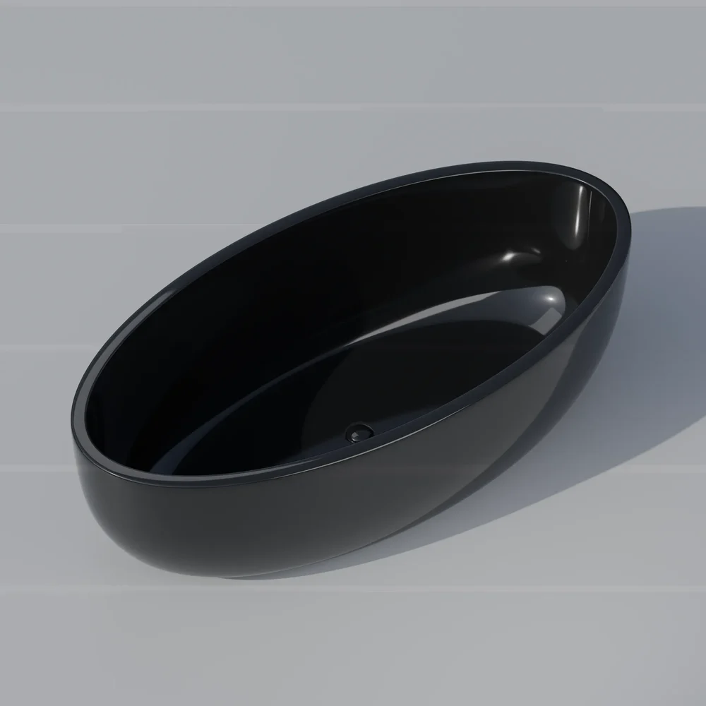 Bath Zurra Lucid Black Freestanding