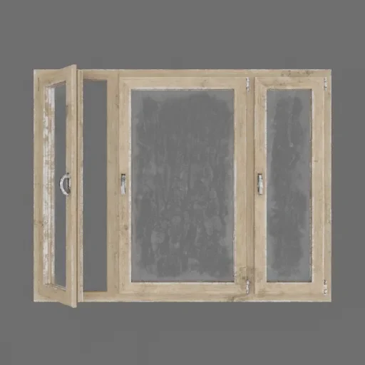 Wood Beech Veined Window