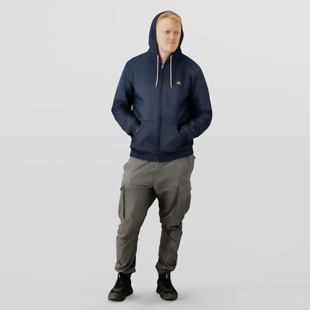 Guy In Blue Hoodie