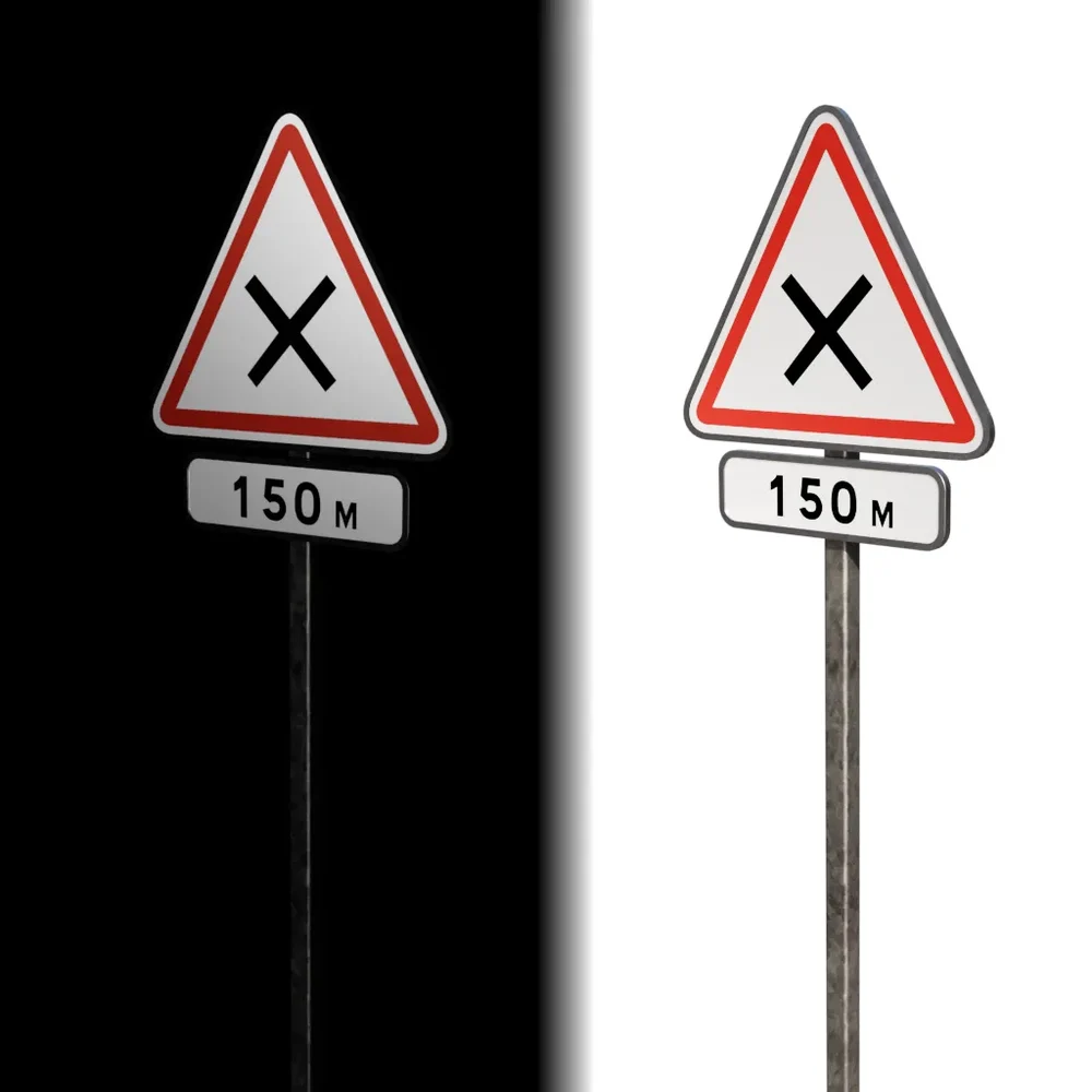 Road Sign Intersection French Std (Ab1)