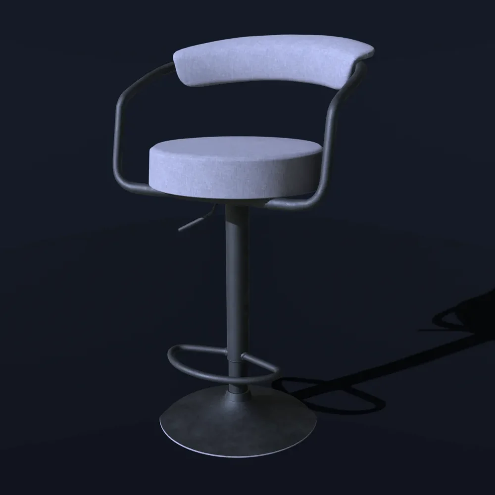 Wooden Bar Chair Round
