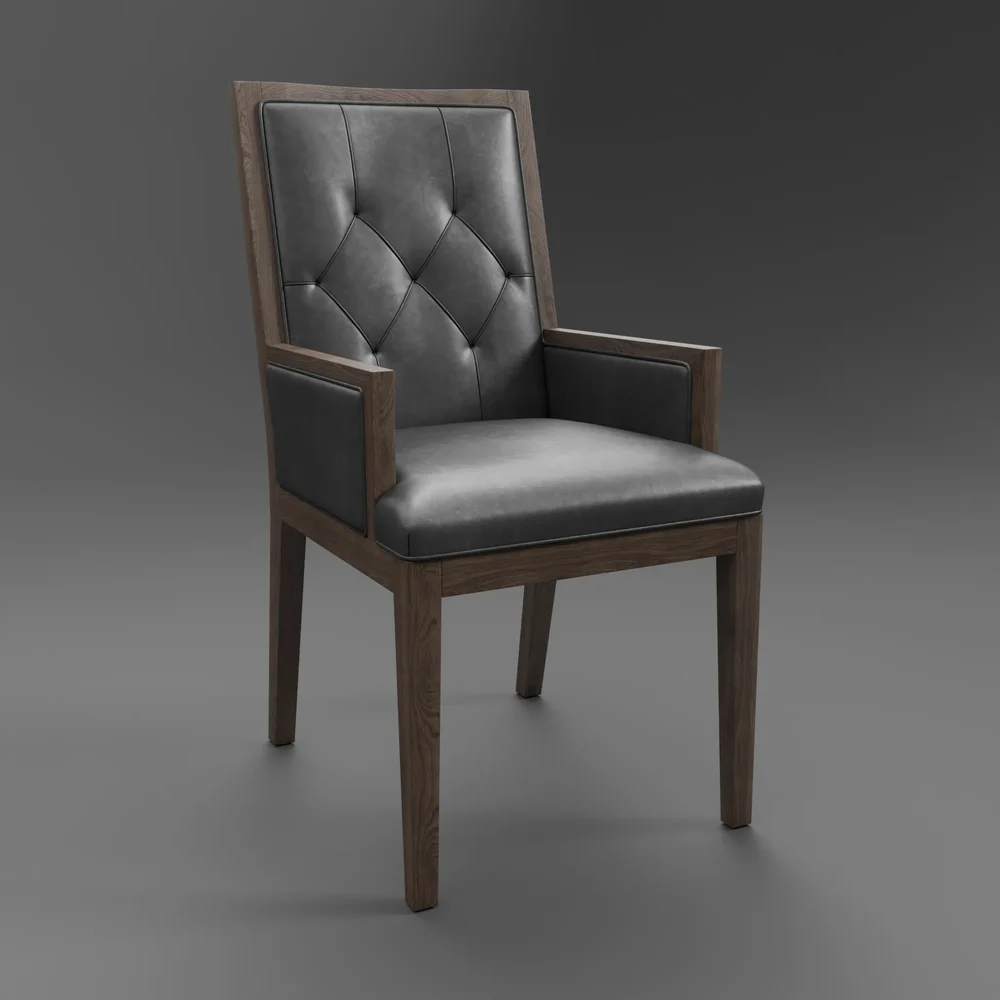 French Contemporary Tufted Square
