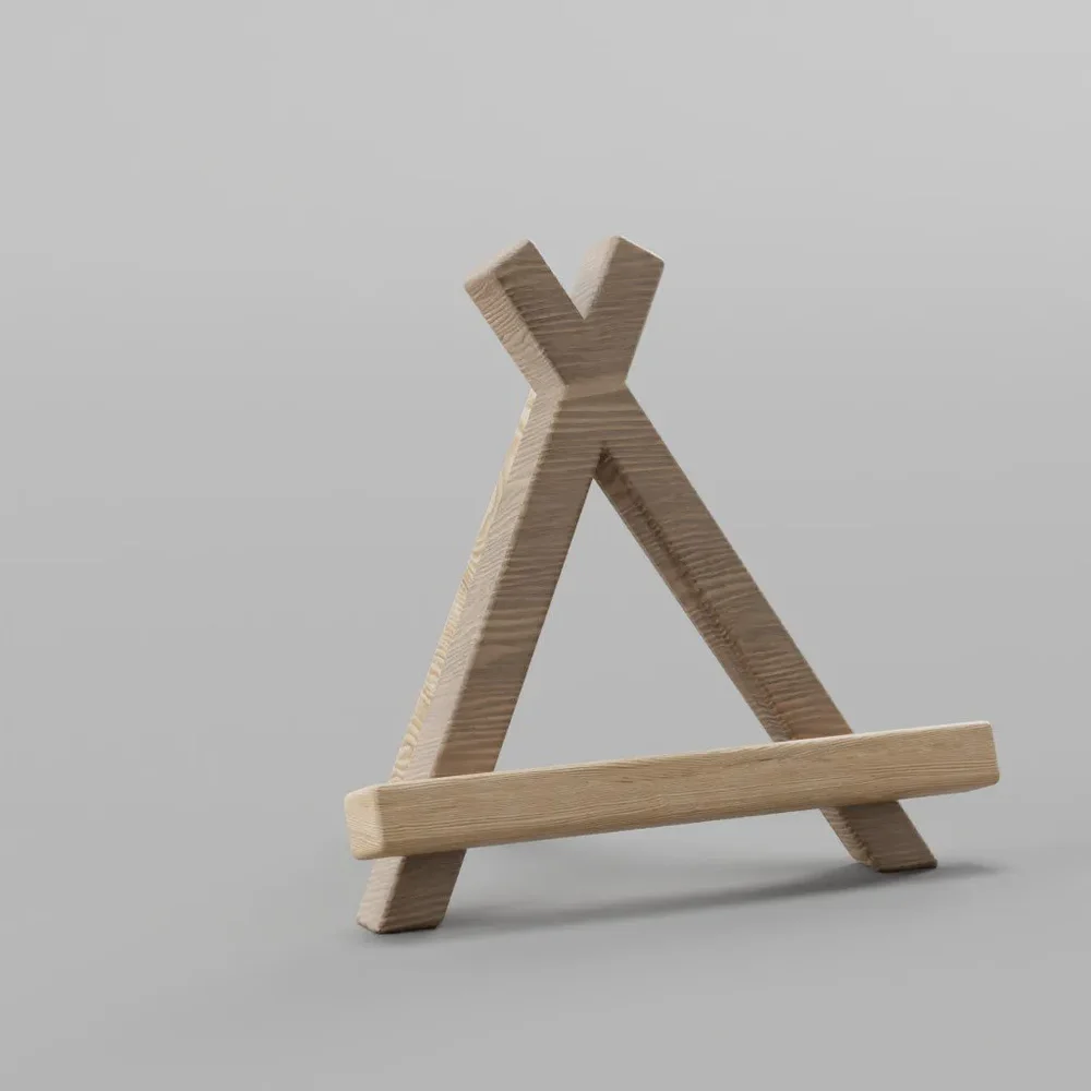Minimalist Wooden Triangle Decoration