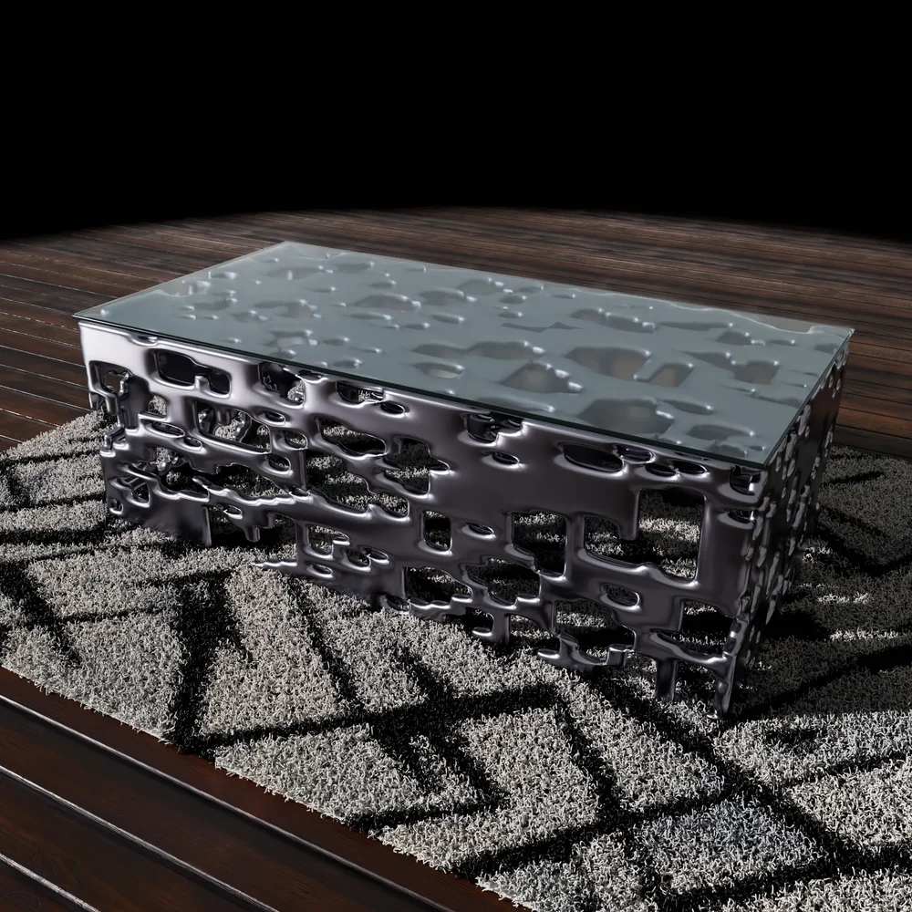 Abstract Modern Designer (Voronoi) Grid Structure Table