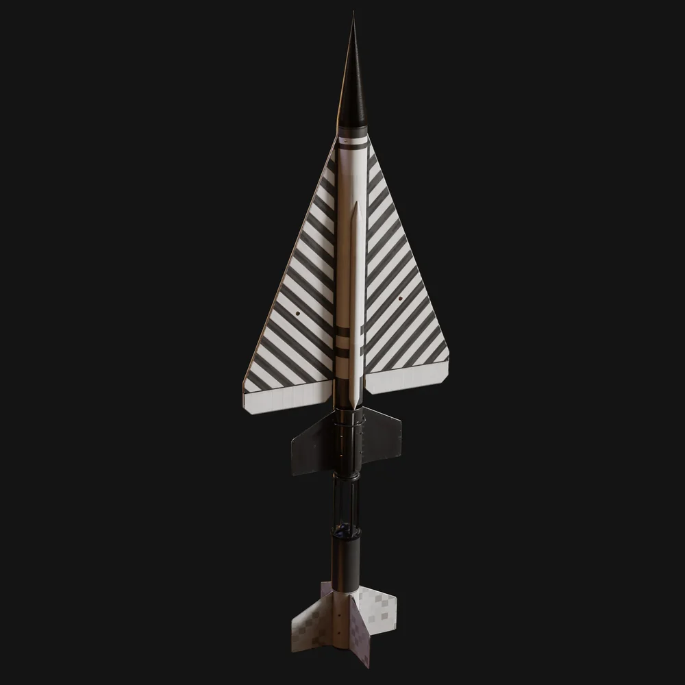 1940s American Sounding Rocket Winged