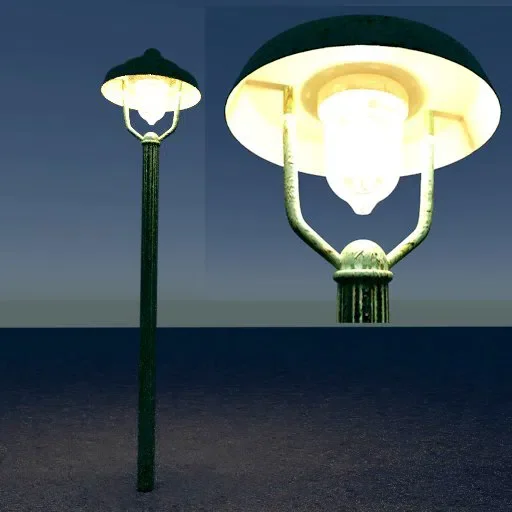 Historic Gas Street Lamp On