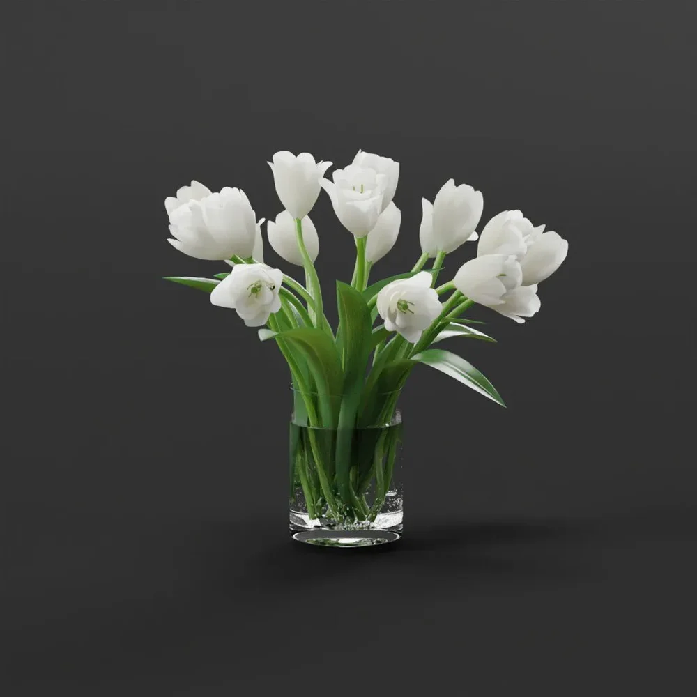 Tulips In Glass