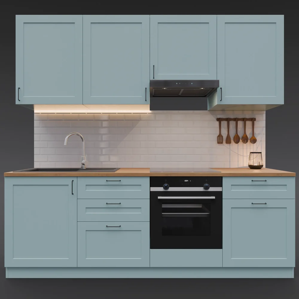 Cozy Blue Kitchen