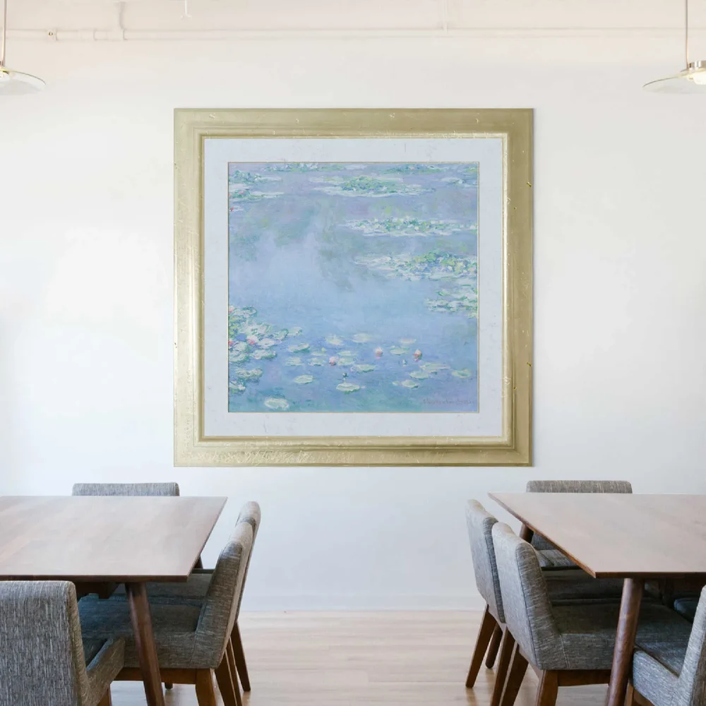 Pond Oil Painting With Gold Frame