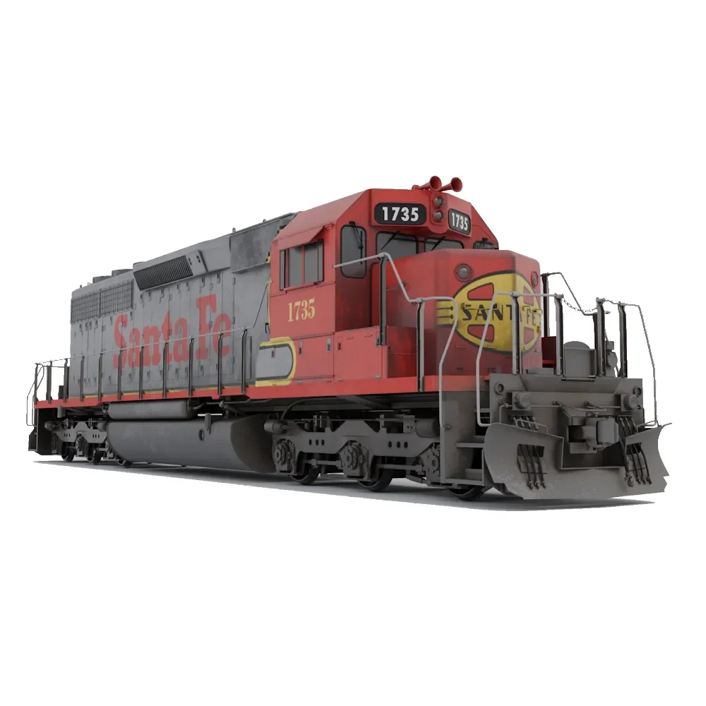 Sd40 Atsf Red And Silver Warbonnet
