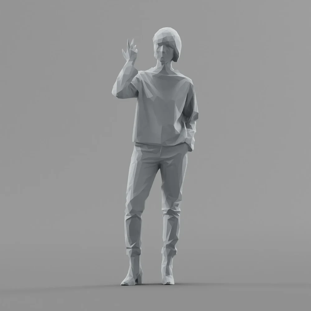 Lowpoly Female Standing