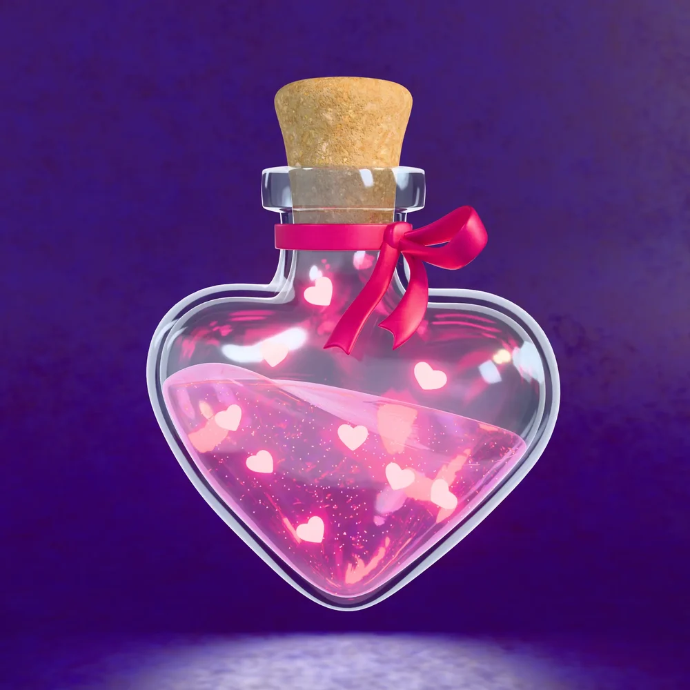 Love Potion Heart Bottle