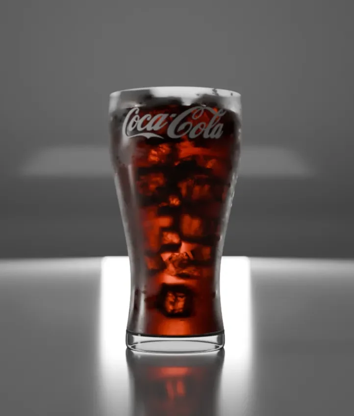 Coke Glass With Ice