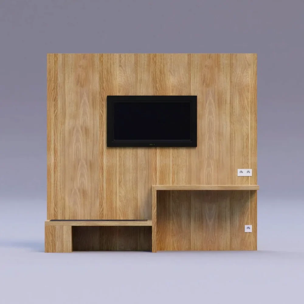 Oak Wood Tv Wall