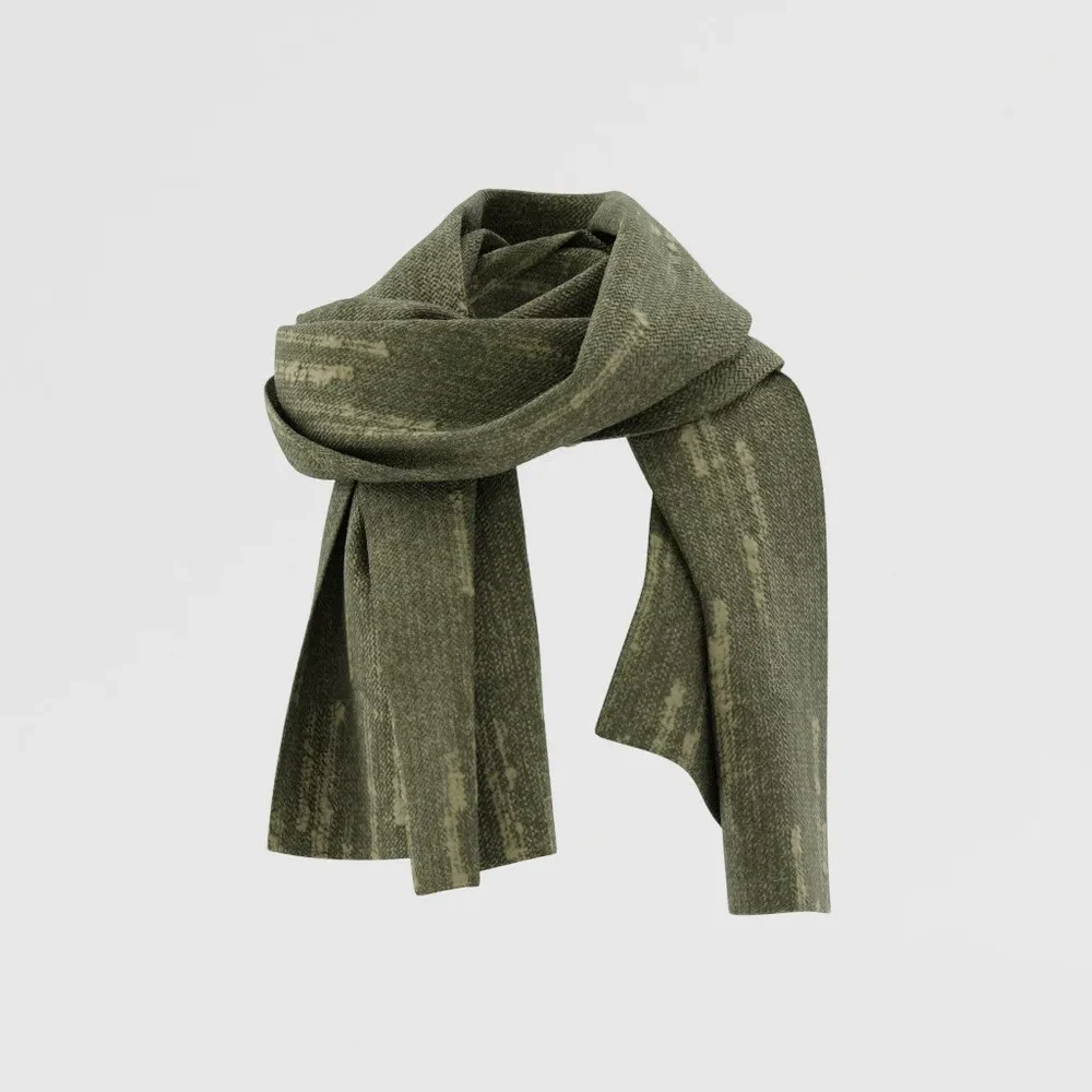 Khaki Draped Scarf