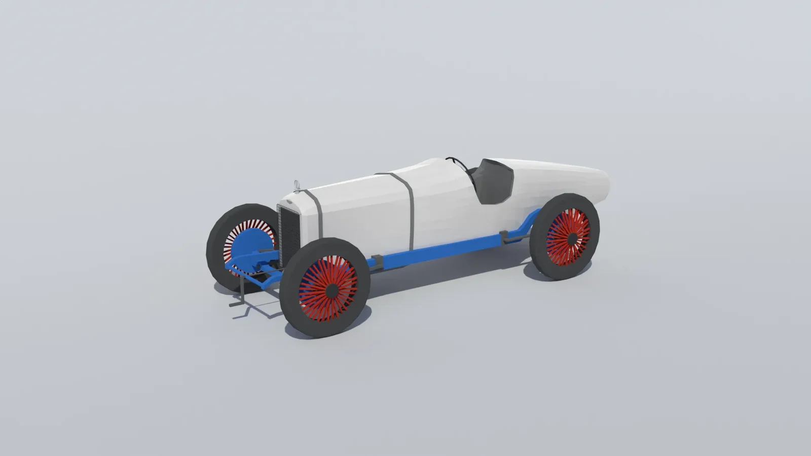 Low Poly Duesenberg Gp Racing Car