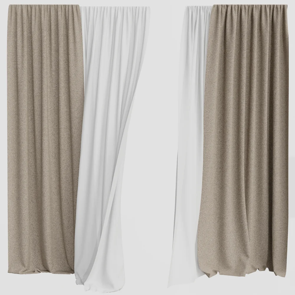 Gd Silk And Cotton Curtain