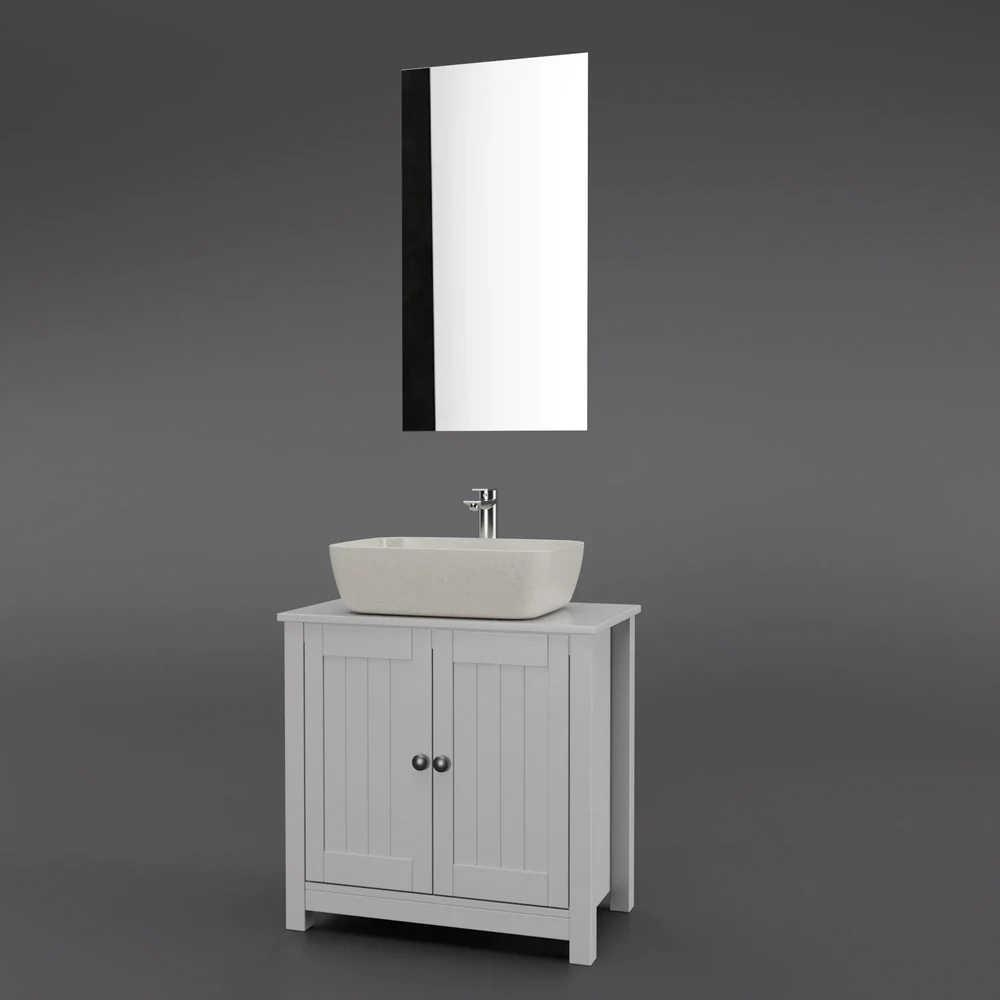 Small White Bathroom Set