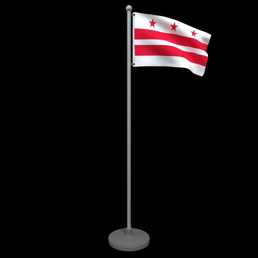 Animated Flag Of Washington Dc State