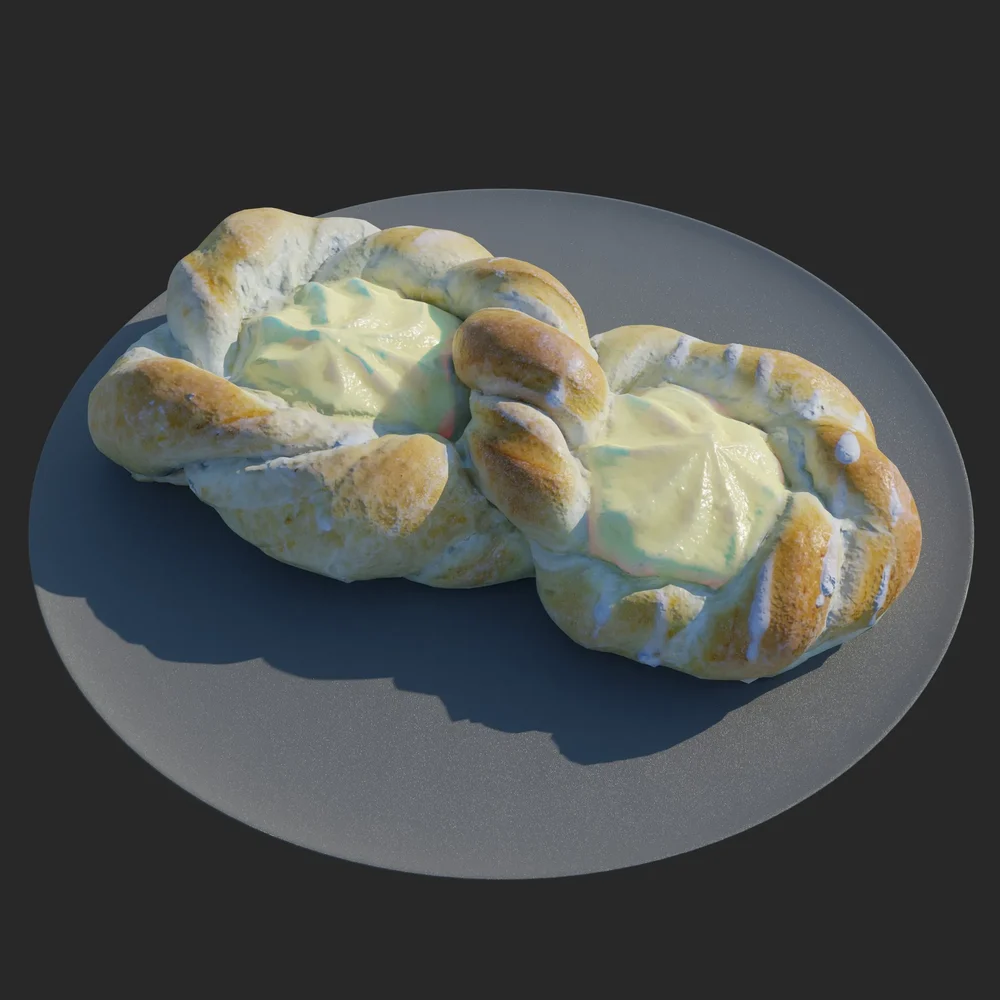 Sweet Bun With Pudding