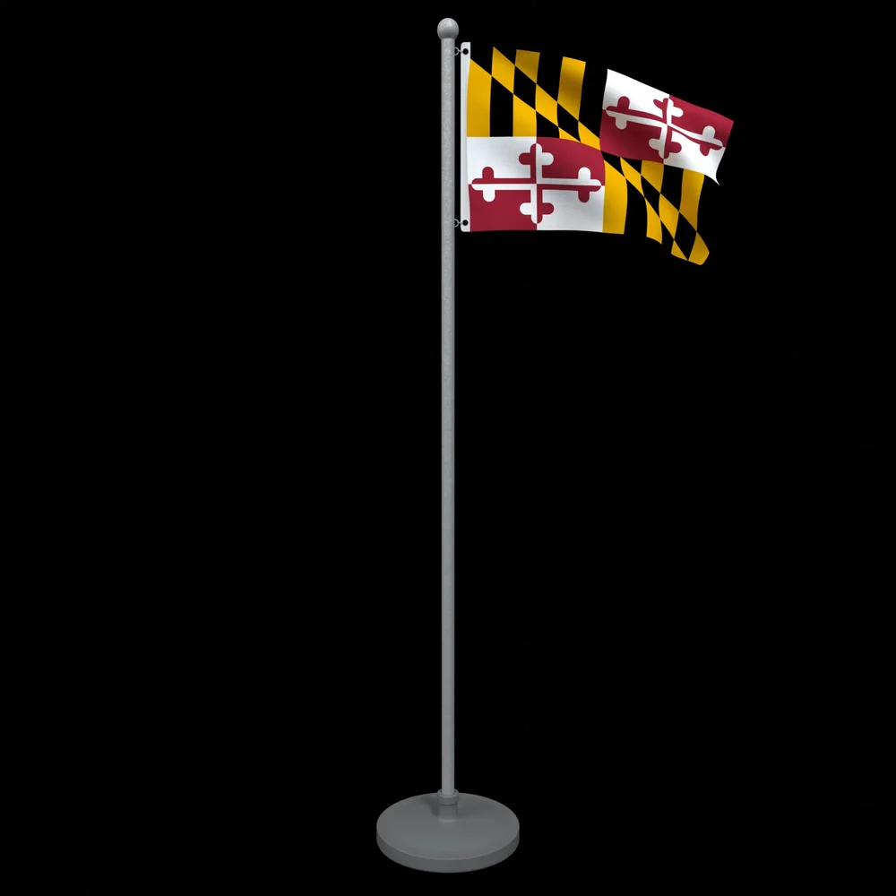 Animated Flag Of Maryland State