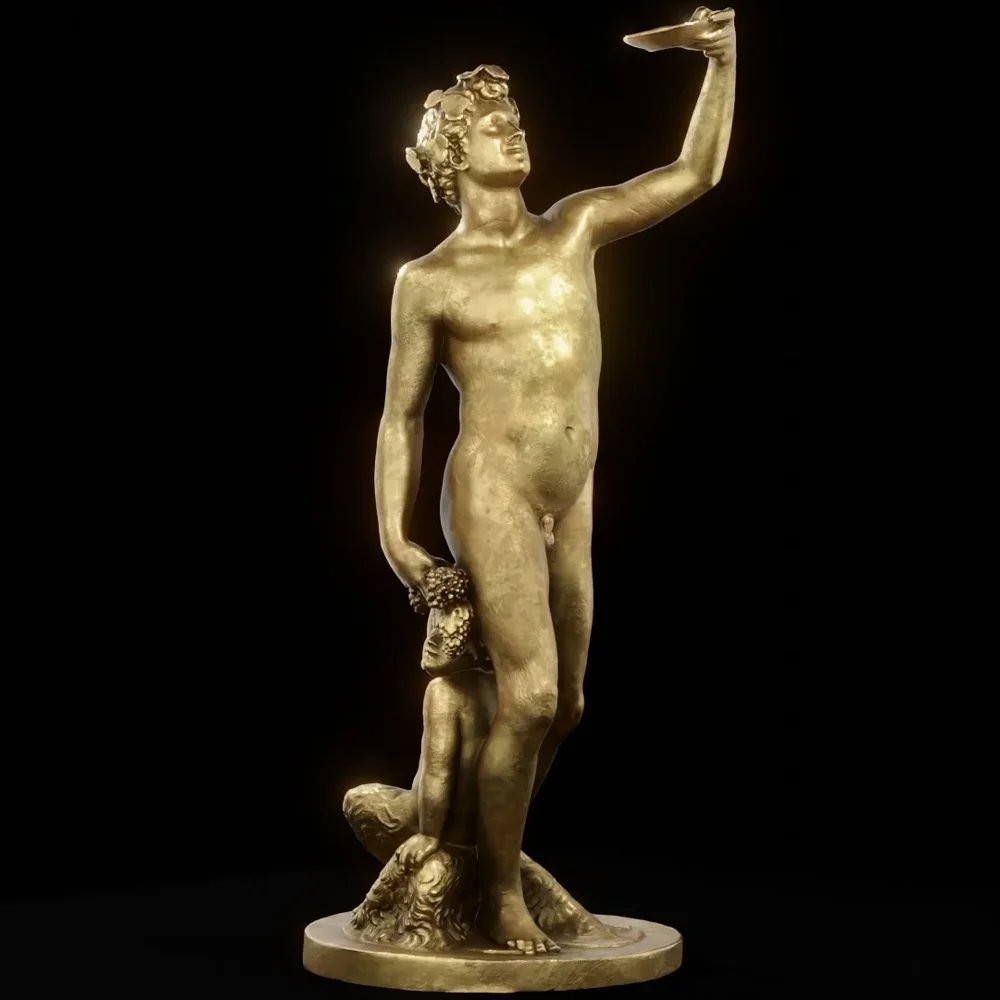 Brass Standing Bacchus