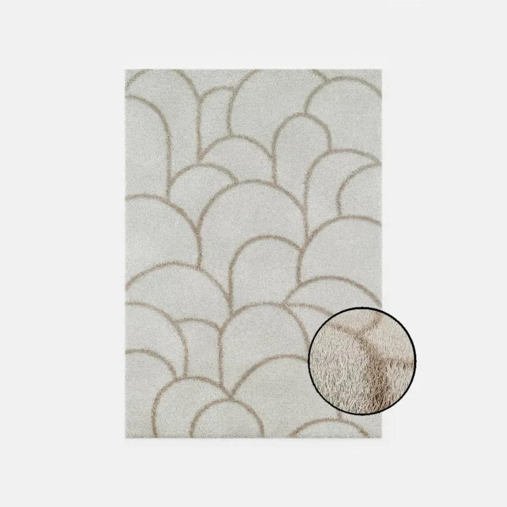 White And Brown Rug