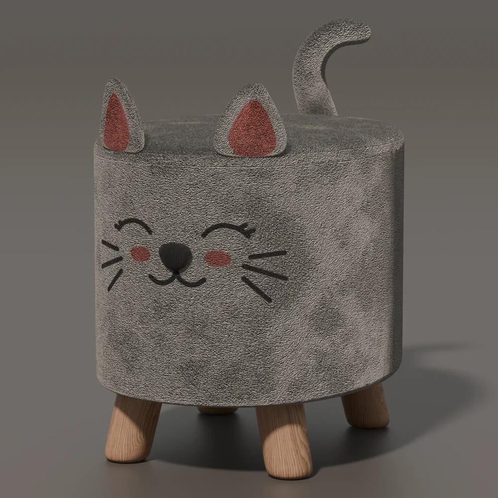 Children's Ottoman Cat