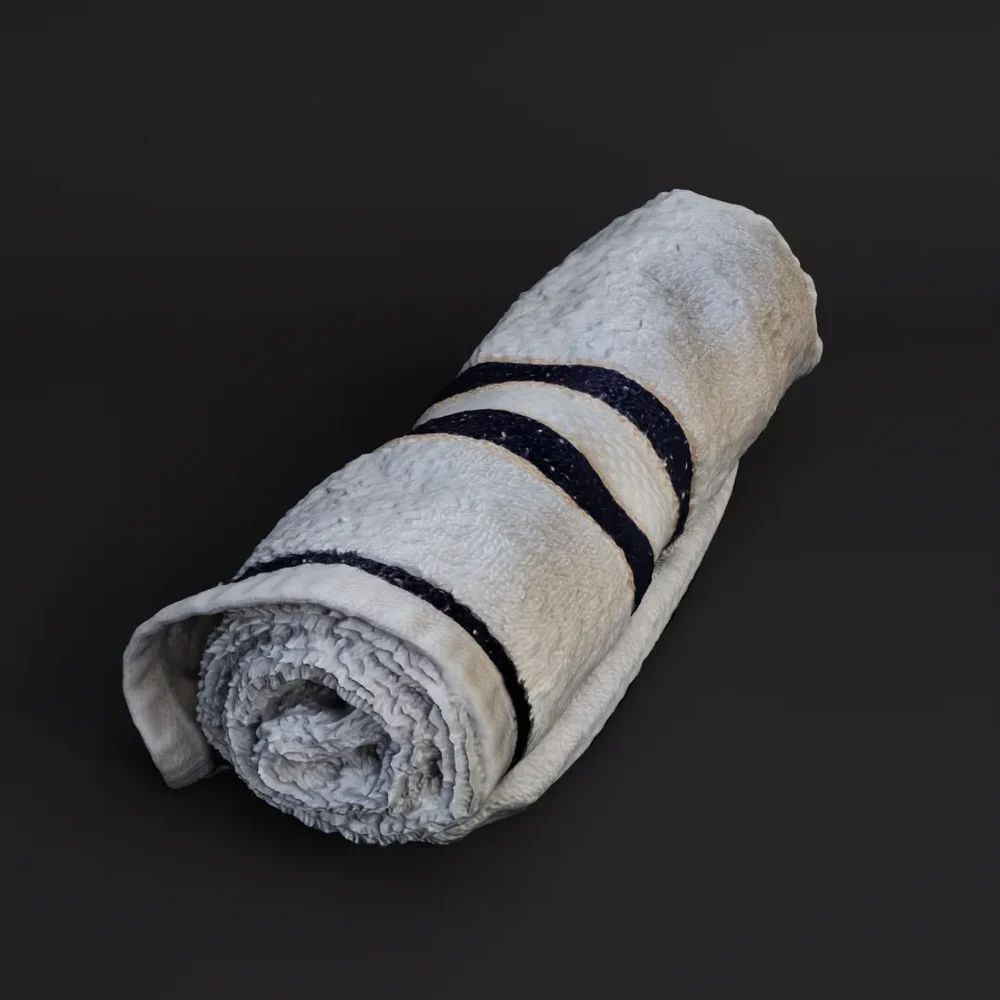 Rolled White Towel