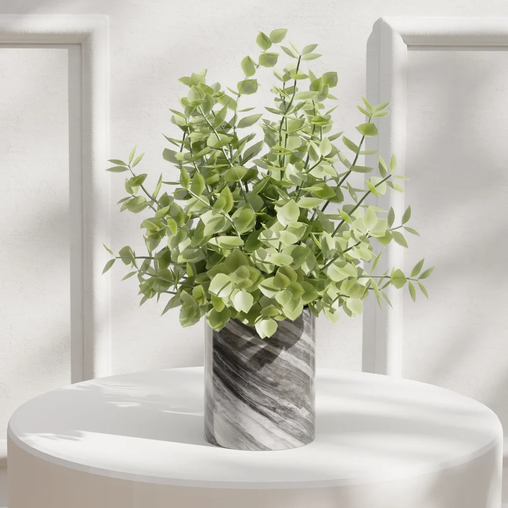 Marble Pot Green Plant