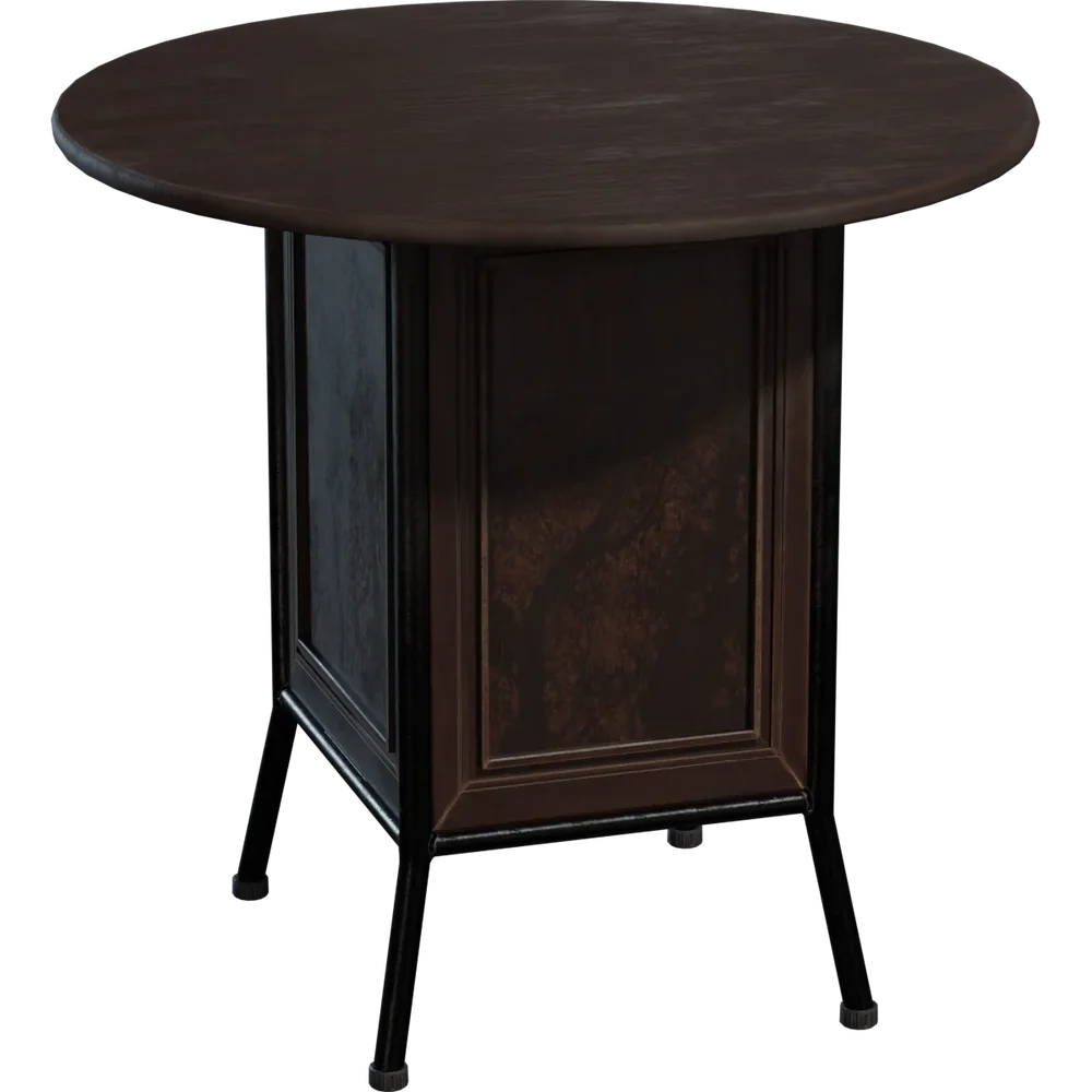 Round Wooden Table 02
