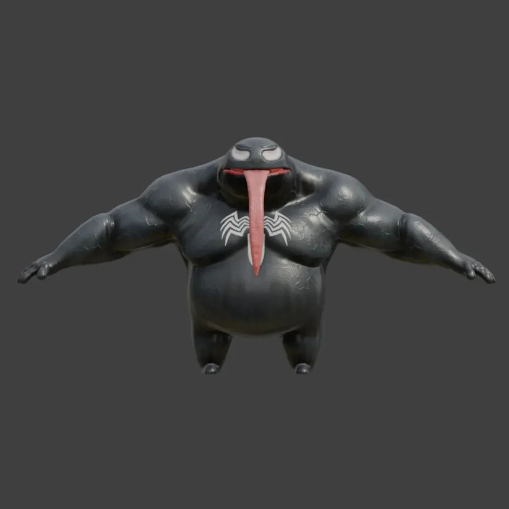Venom-Inspired Monster Fully Rigged