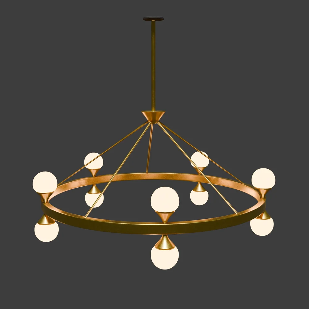 Modern Golden Ring Chandelier