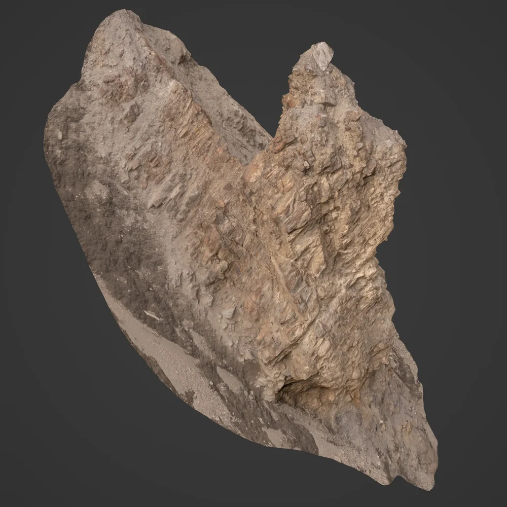 Eroded Rock On Mountain Photoscan