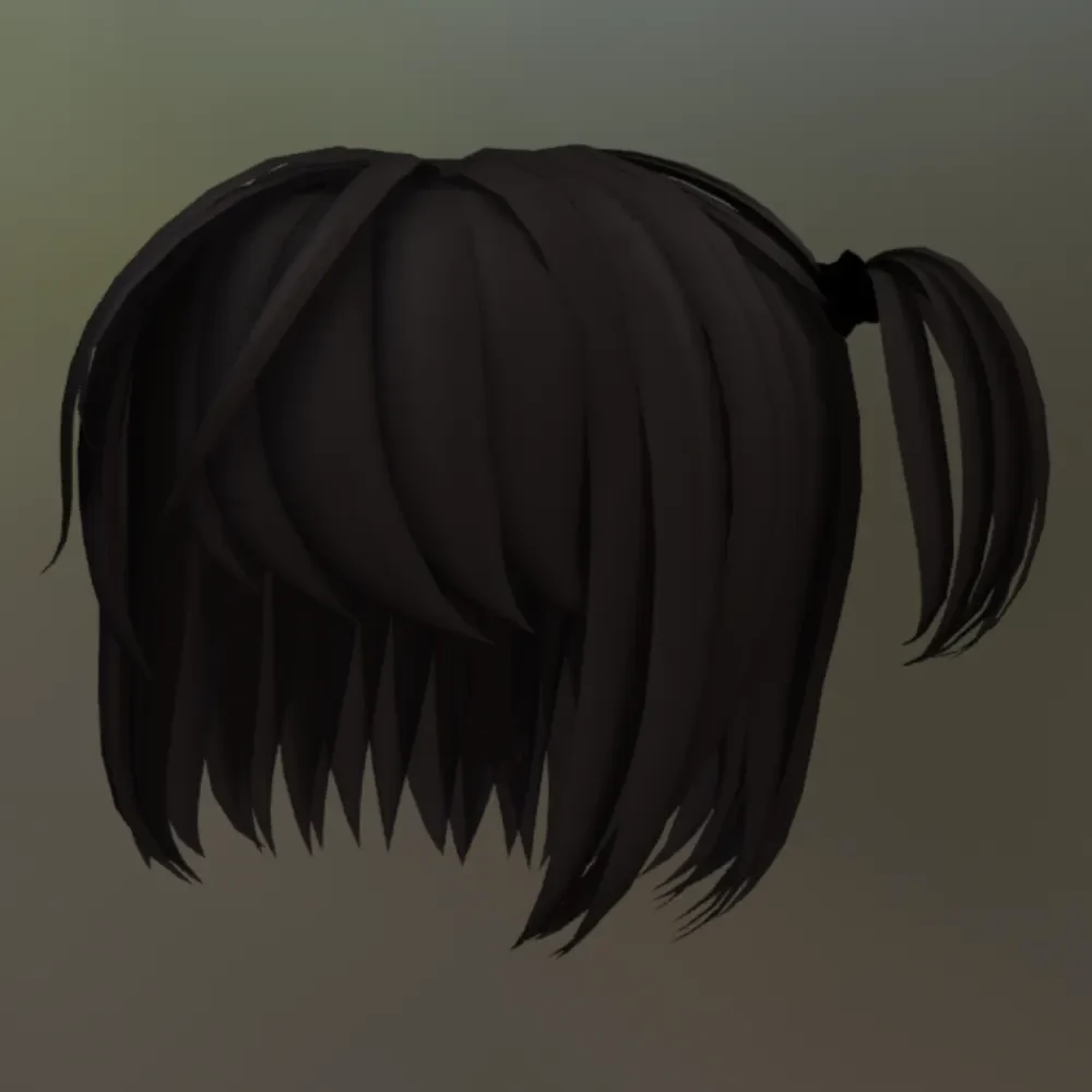 Anime Hair With Side Ponytail