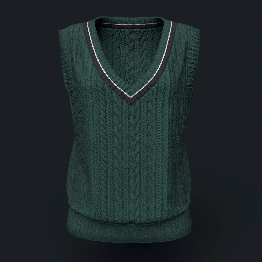 Green Knitted Vest