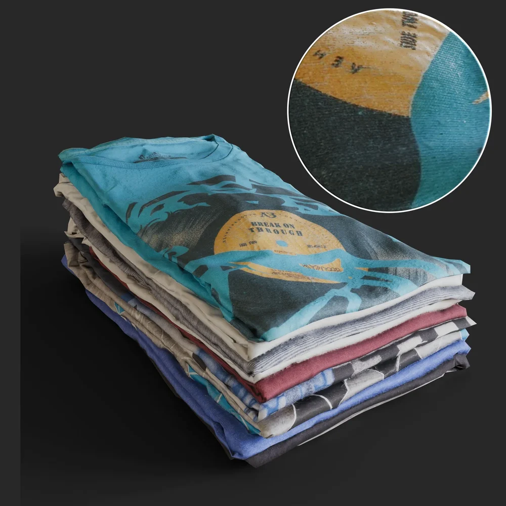 Stack Of Folded T-Shirts